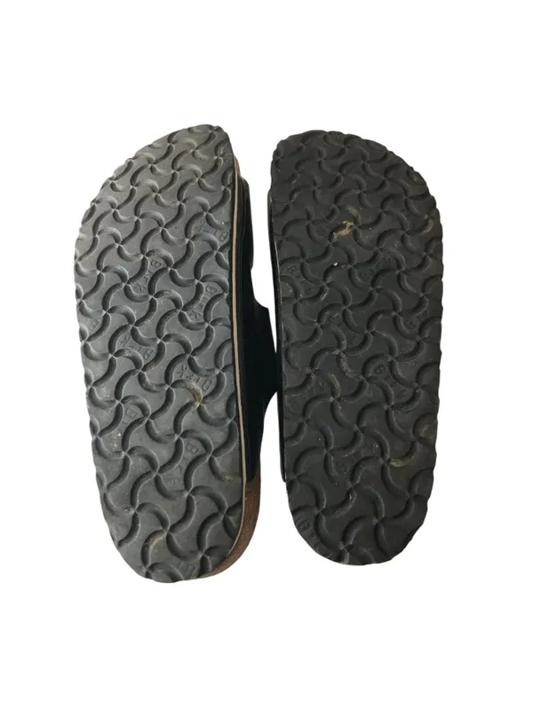 Birkenstock Arizona Sandals Black Contrast White Buckles 38 Narrow Womens Size 7 - Image 5