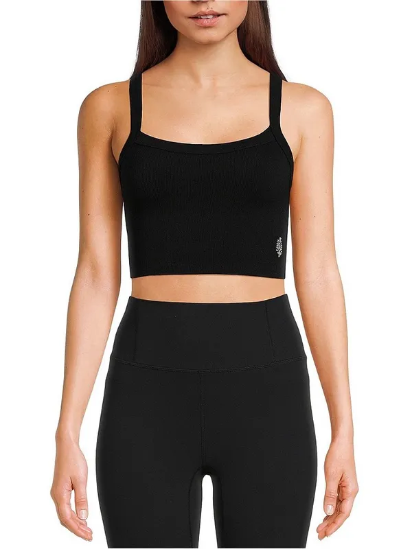 FP Movement All Clear ribbed cami tank top cropped logo scoop neck free people - Image 5