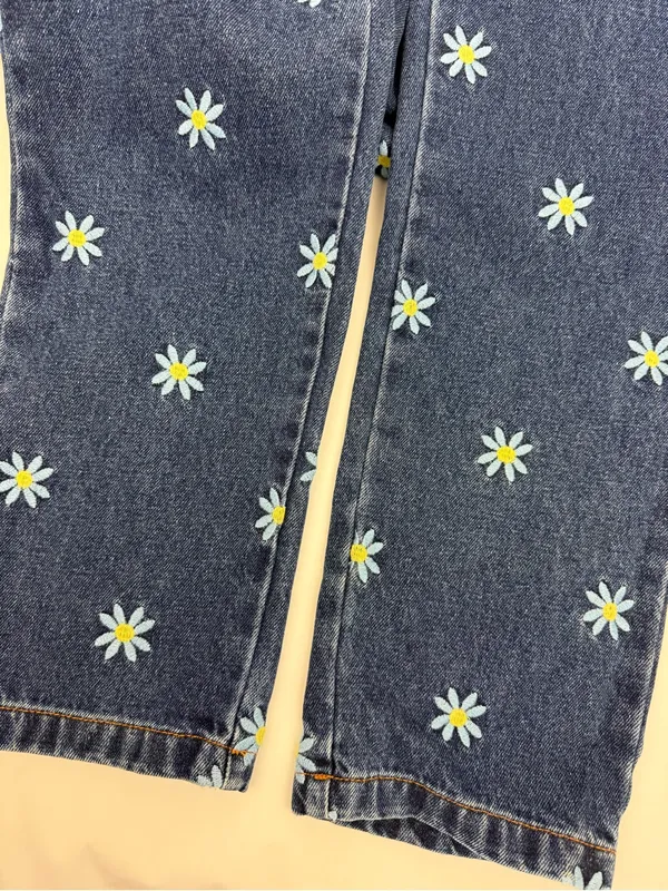 Lucy & Yak Dana Jeans Daisy Mae Embroidery Organic Cotton High Rise 80s Mom - Image 15