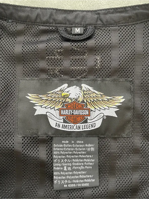 Harley Davidson Women's mesh riding motorcycle Jacket black zebra rebel M - Image 8