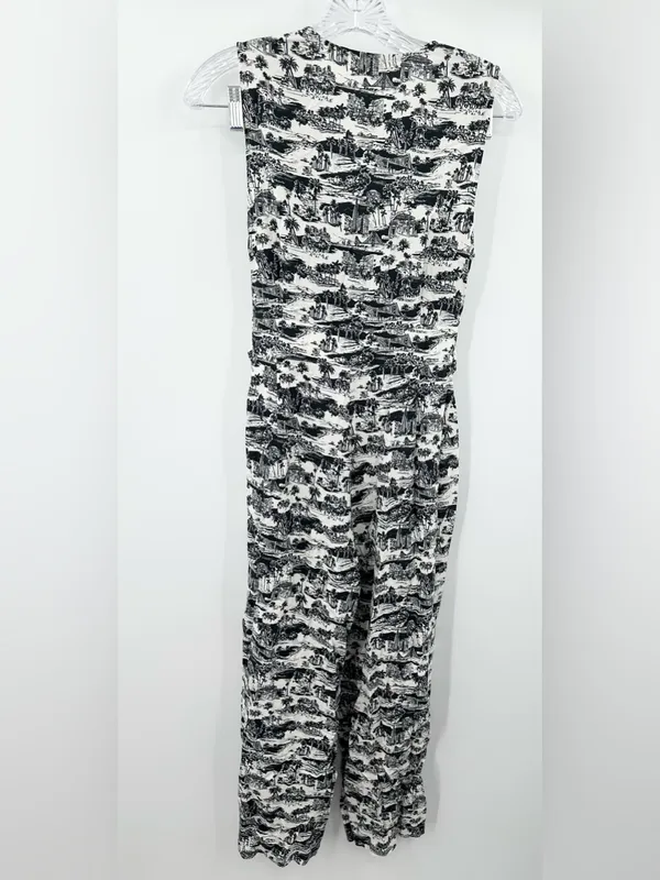 Marine Layer Women's Holi Jumpsuit California Black/White Size Medium - Image 3