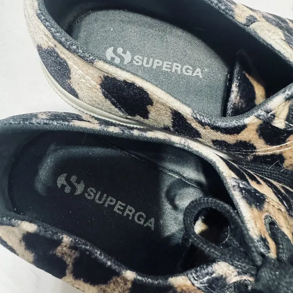 Superga velvet cheetah leopard tennis shoes sneakers womens 7.5/38 - Image 6