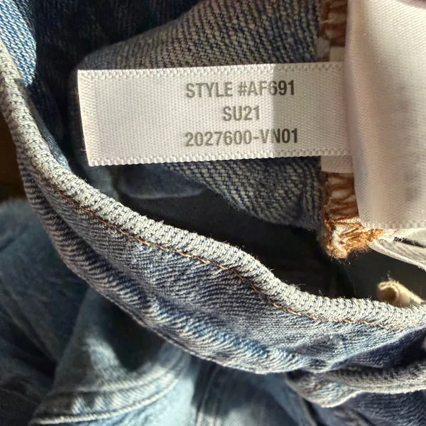 Madewell The Perfect Vintage Jean High Rise Raw Hem Blue Women 28 - Image 9