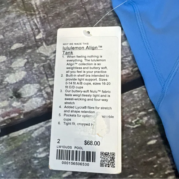 Lululemon Align Tank Top Blue Size 2 - New - Image 5