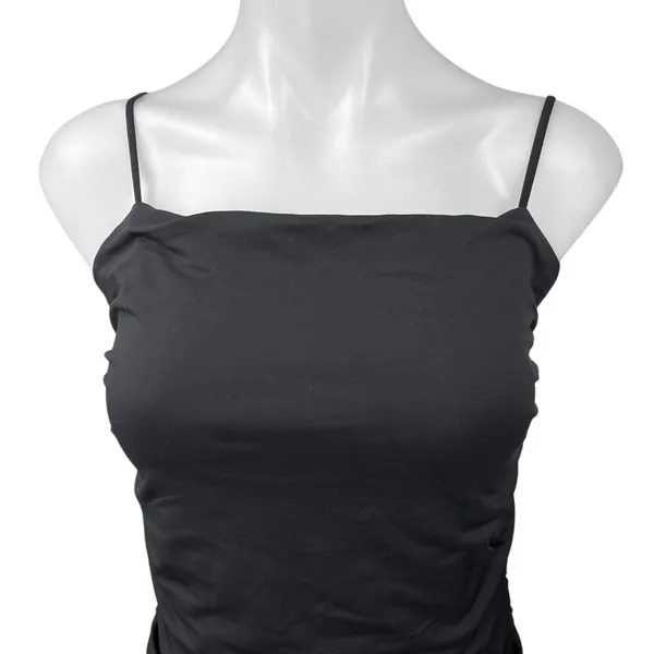 Aritzia Babaton Contour Black Sleeveless Square Neck Cami Tank Bodysuit Top Sz L - Image 3