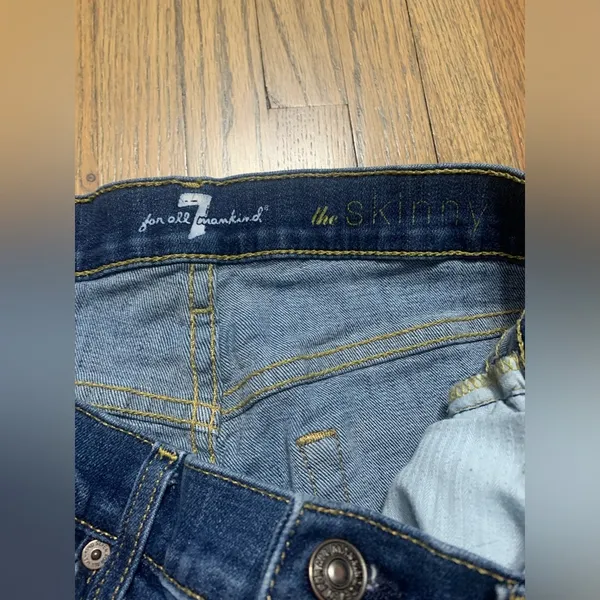 7 for all mankind the skinny Jean distressed - Image 3