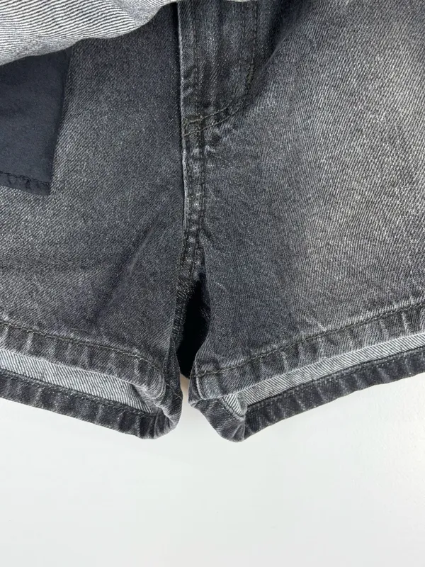 Altar'd State Black Denim Wrap Skort - Image 4
