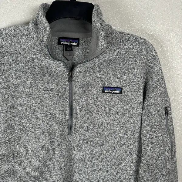 Patagonia Women's Better Sweater 1/4-Zip Fleece Pullover Size Large Heather Gray - Image 2