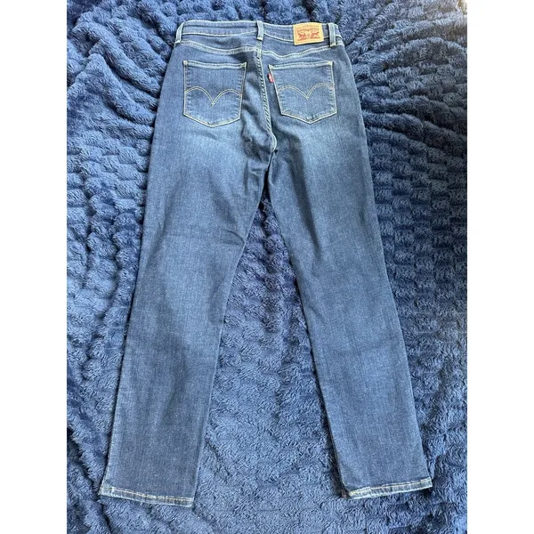 Levi's Women's Mid Rise Skinny Blue Denim Jeans Size 8 Medium Wash Blue Denim - Image 2