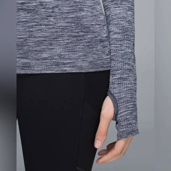 Lululemon Run: Swiftly Tech Long Sleeve Crew Space Dye Heathered Going Grape - Image 7