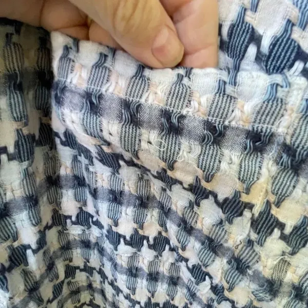 Lou & Grey LOFT houndstooth tie front cotton shirt - Image 11