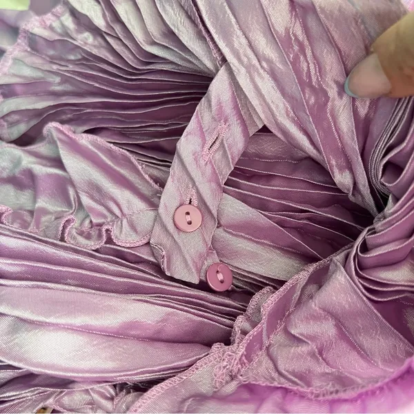 Vintage Lavish Lilac exaggerated Ruffled Blouse top size XLARGE NWOT - Image 8