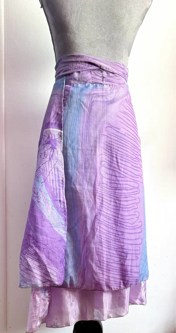 Purple Wrap Around Skirt - Image 2