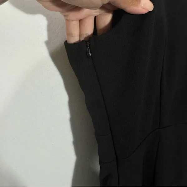 NWT Lulus Black Double V-Neck Little Black‎ Dress XL Minimalist Sleek Date Night - Image 5