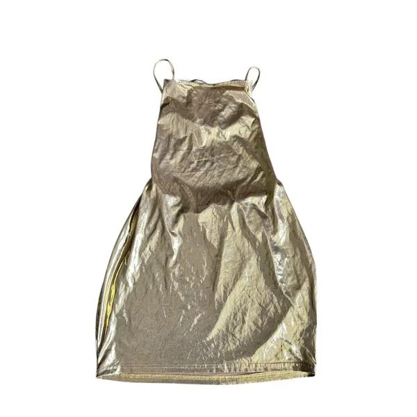 Shein Women's Gold Dress - Image 2