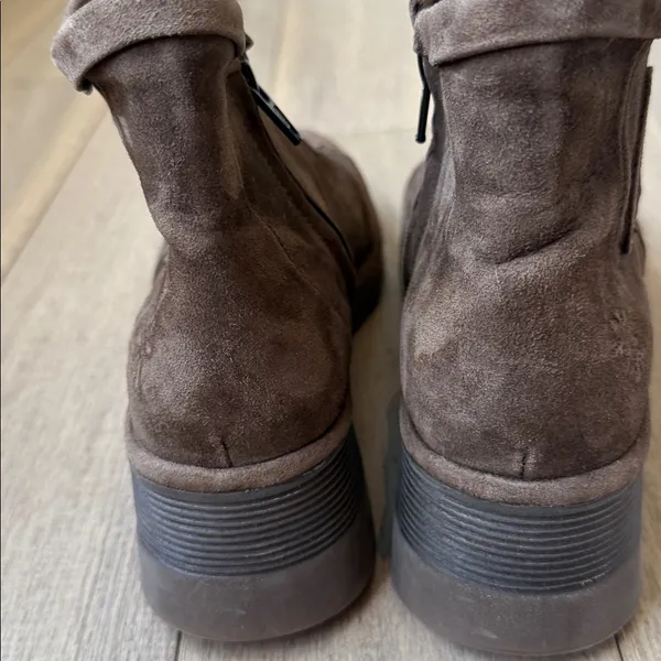 Fly London Dari Brown Suede Ankle Boots with Spiral Appliqué - Image 6