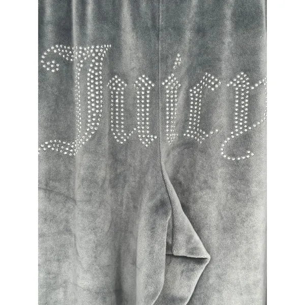 Juicy‎ Couture Velour Rhinestone Logo Jogger Women S Gray Sleep Pants Y2K Retro - Image 2
