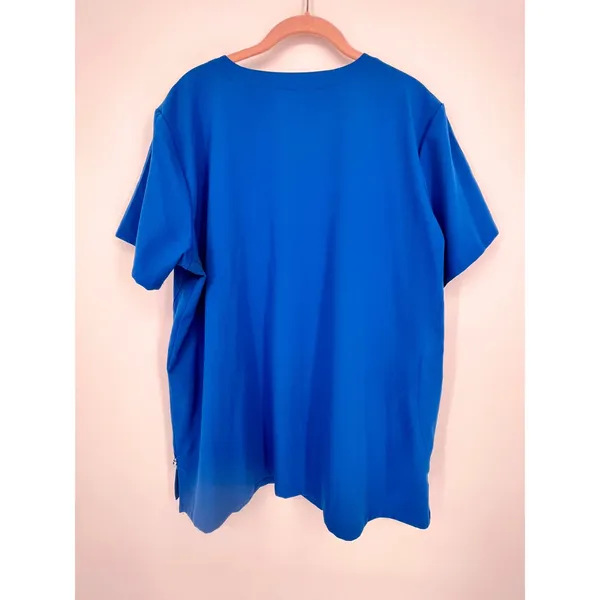 Nurse Mates Olivia Heart Scrub Women 2X Royal Blue Black Trim Top 981505 Medical - Image 2