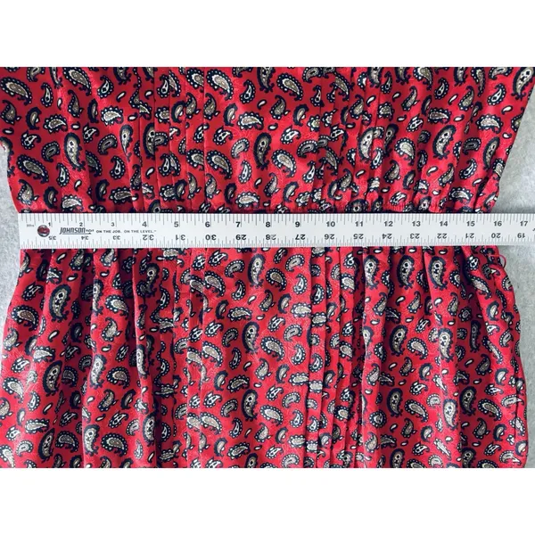Vintage Talbots Paisley Maxi Dress Prairiecore Cottagecore Long Sleeve Womens 12 - Image 14