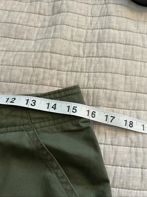 Abercrombie NWT green utility cargo wide leg cotton pants women 10 /30” - Image 10