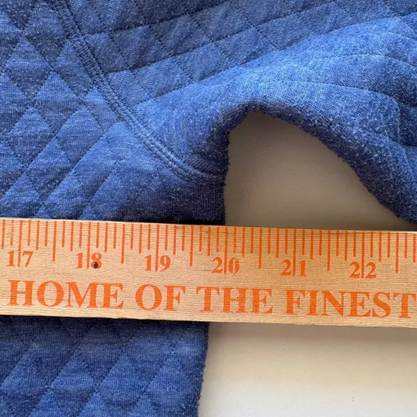 Marine Layer Quilted‎ Hoodie Women Small Blue Pullover Style 14025 Fall 2021 - Image 9
