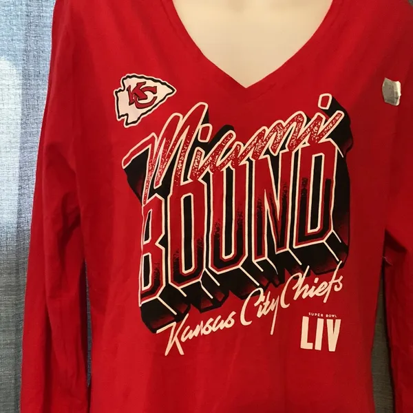 Ladies Size Large Kansas City Chiefs long sleeve Shirt NFL - Image 3