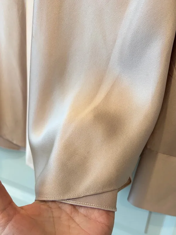 Vince Silk Bias Long Sleeve Blouse - Image 9