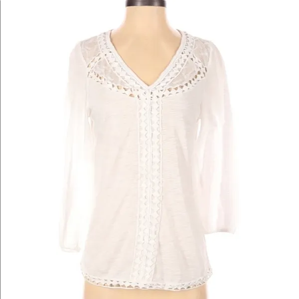 LUCKY BRAND small oversized basic white blouse - Image 3