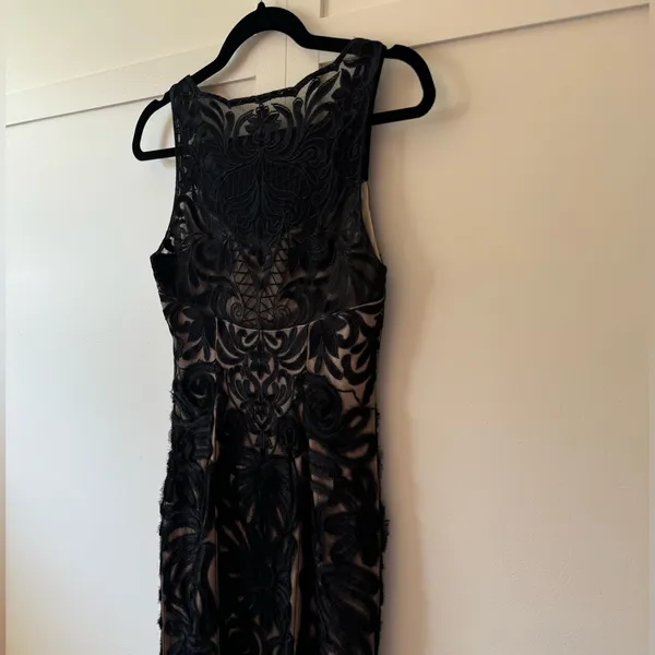Sue Wong Lace Black Cocktail Dress Above‎ Knee Size 2 - Image 11