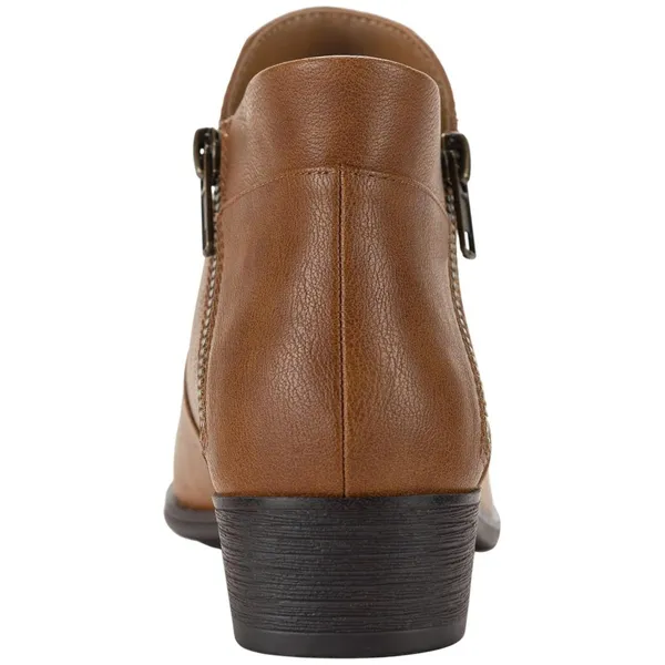 Sun + Stone Womens Adelinee Double Zip Ankle Booties Brandy Brown 6.5M - Image 9