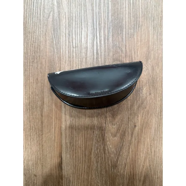 Versace Black‎ Medusa Embossed Sunglasses Case Semi Circle Hook and Loop Closure - Image 3