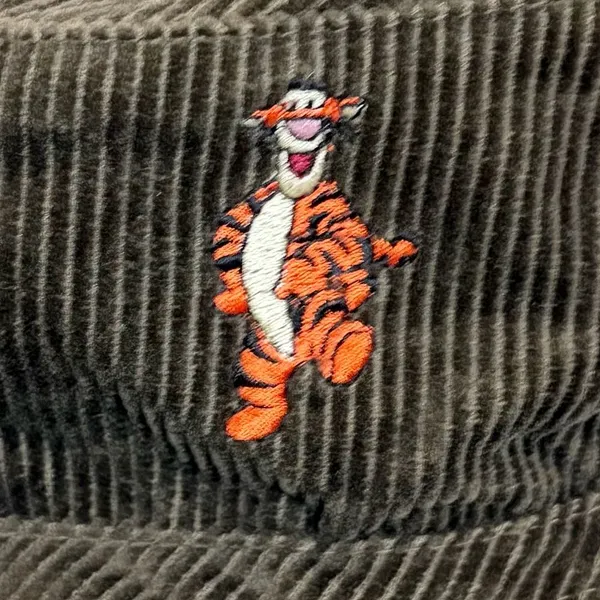 Vintage Disney Tigger Bucket Hat 90’s/Y2K Embroidered 100% Cotton Corduroy Adult - Image 3