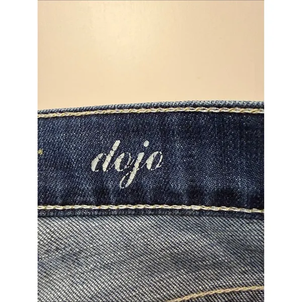 7 FAM Dojo White 7’s On Back Pockets Flare Dark Wash Jeans Size 29 - Image 4