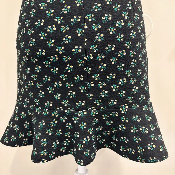 Hutch Ditsy Floral Corset Mini Dress Black Sweetheart Ruffle Flounce Hem‎ Small - Image 8