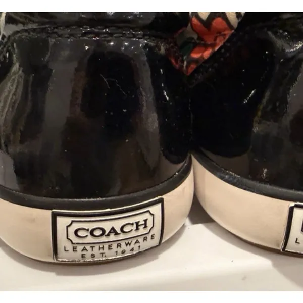 Coach Poppy Barrett Graffiti Floral Sneakers featuring Size 7 - Image 6