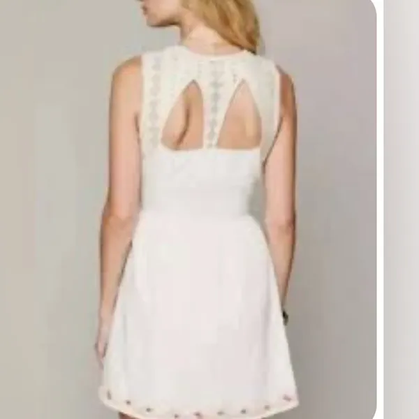 Free People Water Lily mirror mini dress crochet size‎ 2 lined - Image 2