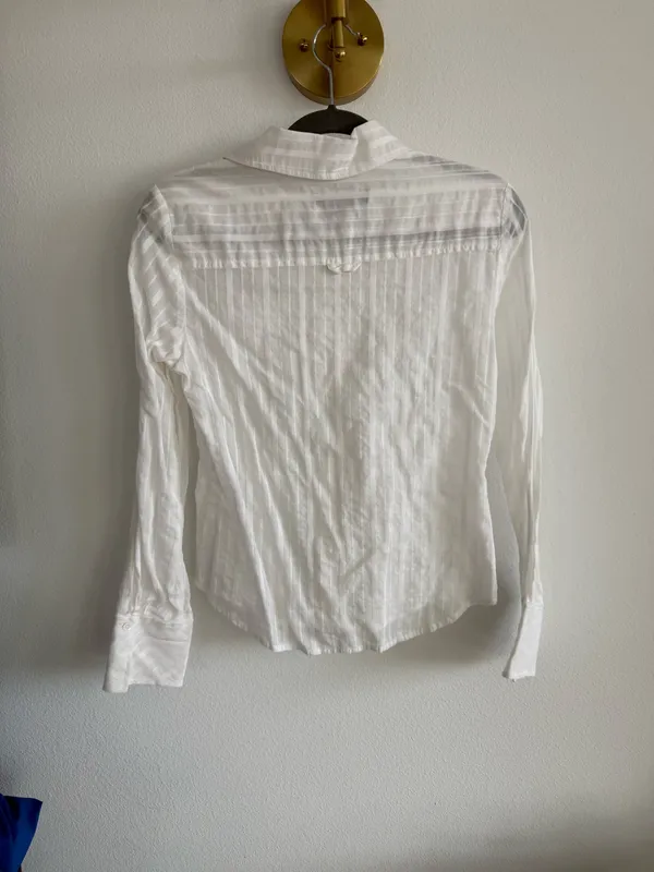 Express White Button Up Shirt - Image 2