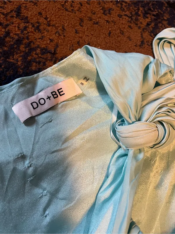 DO+BE Light Blue One-Shoulder Romper - Image 3