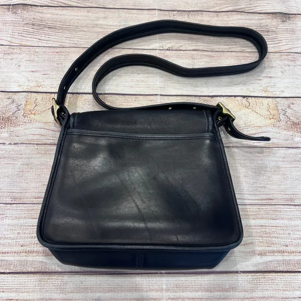 Coach‎ Ramblers Legacy Crossbody Bag Black Leather Vintage Turnlock 9061 USA - Image 6