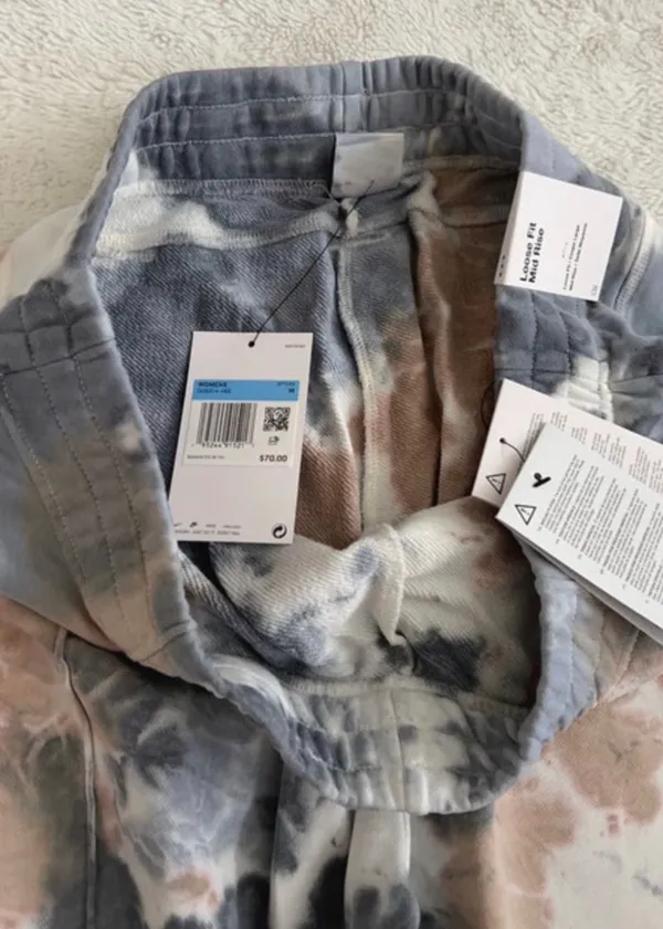 Nike Loose Fit Tie Dye Cuffed Sweatpants in Slate Blue, Medium - Image 9