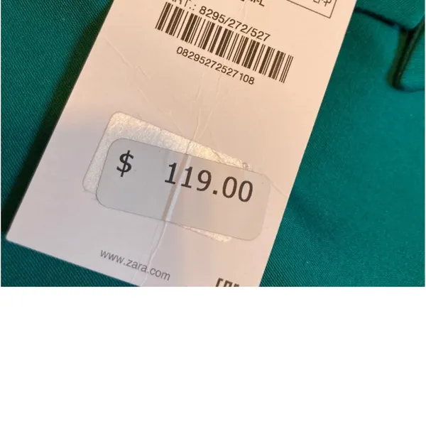 ZARA Teal Double-Breasted Blazer - Image 3