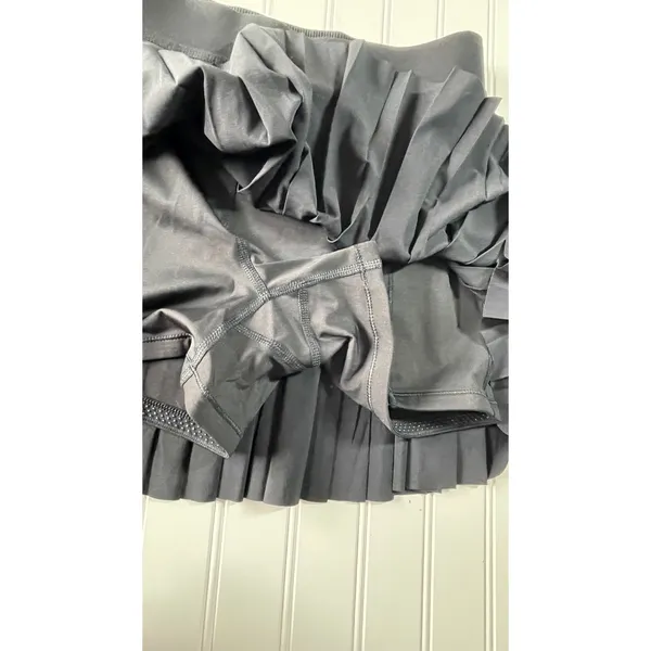 Athleta Match Point Pleated Skort Black Featherweight Plissé Tennis Skirt S NWT - Image 6