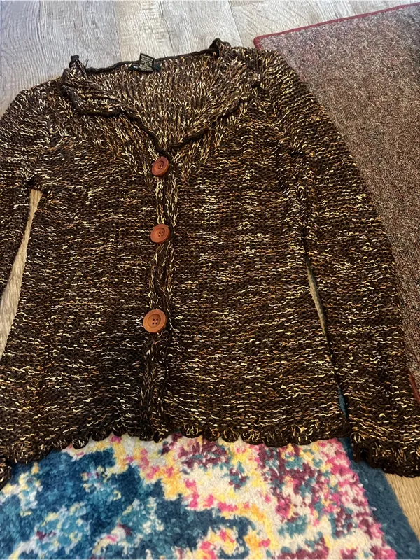 Bcbg maxarzia Women’s Brown Marled Button-Front Sweater - Image 3