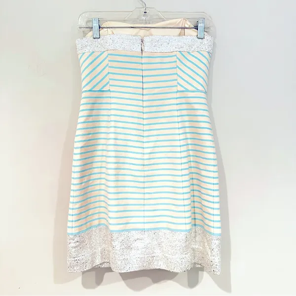 Lilly Pulitzer Remi Dress Bayview Stripe Metallic Dress Women's 0 Blue Horizon‎ - Image 8