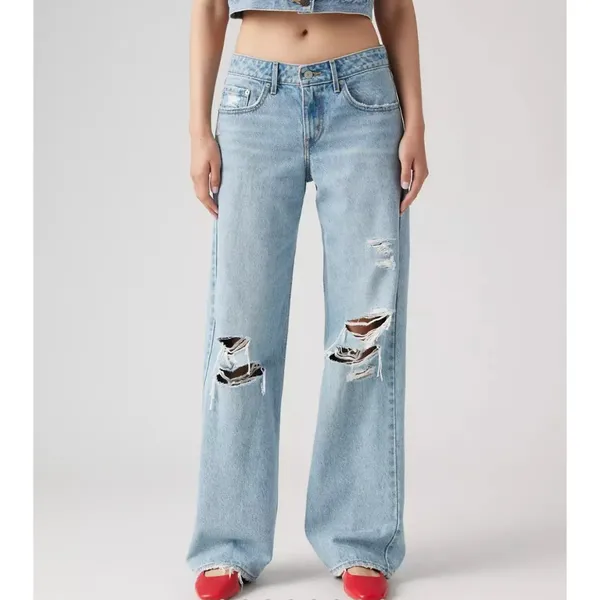 New Levi’s 24x30 Premium Low Loose Women's Jeans Probably OK Light Wash - Image 2
