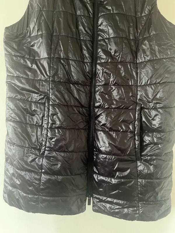 Chicos Lightweight Puffer Vest Jacket Black Quilted 16 Utility Zip Up Casual - Image 3