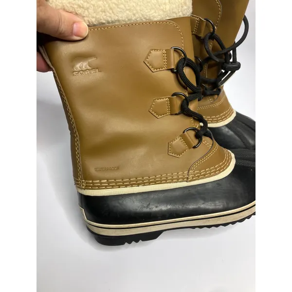 Sorel 1964 Pac 2 Snow Boots Womens 6 Brown Excellent Waterproof Faux Fur Lining - Image 4
