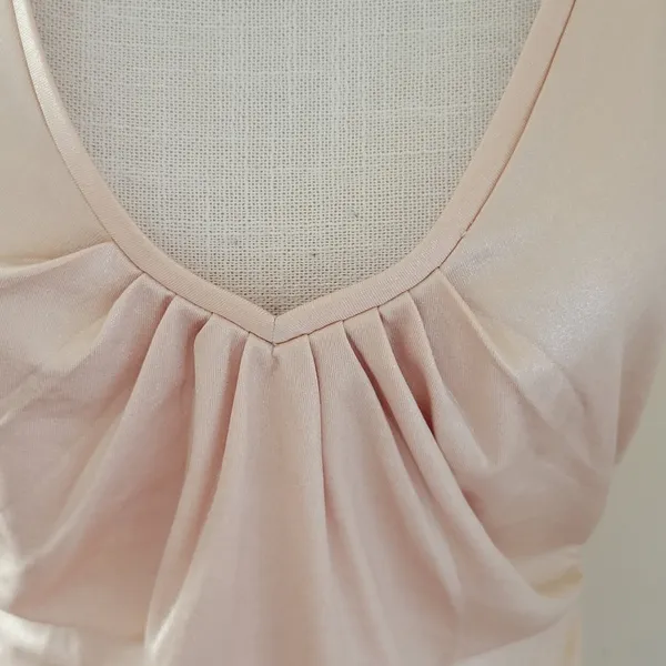 NY&CO metallic high sheen blouse size large - Image 3