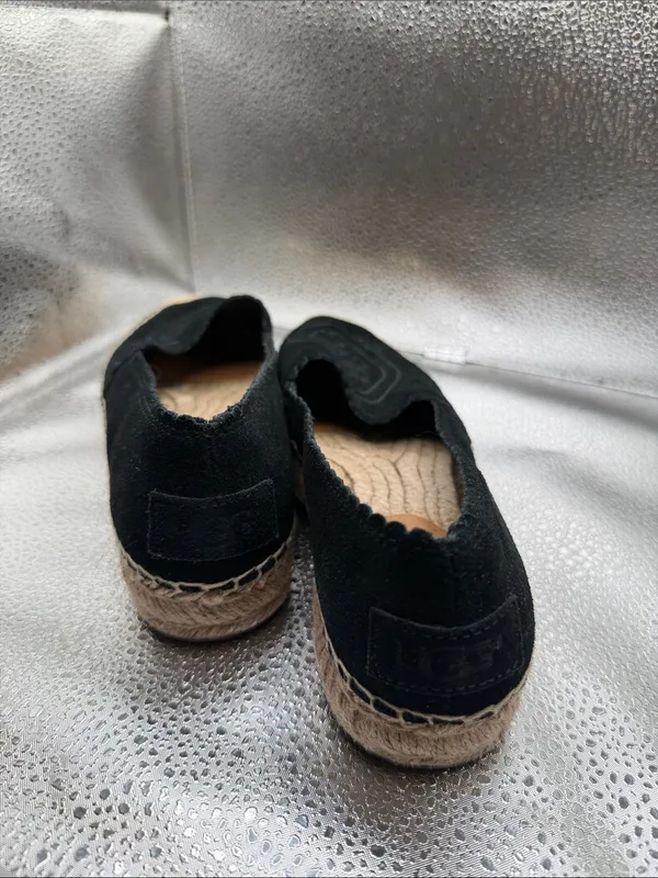 UGG Heidi Perf Black Perforated Espadrille Slip-On Flats - Image 2