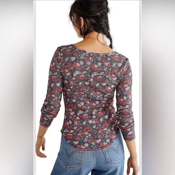 NWOT Free People Intimately Ciara Printed Layering Top Sz S - Image 3